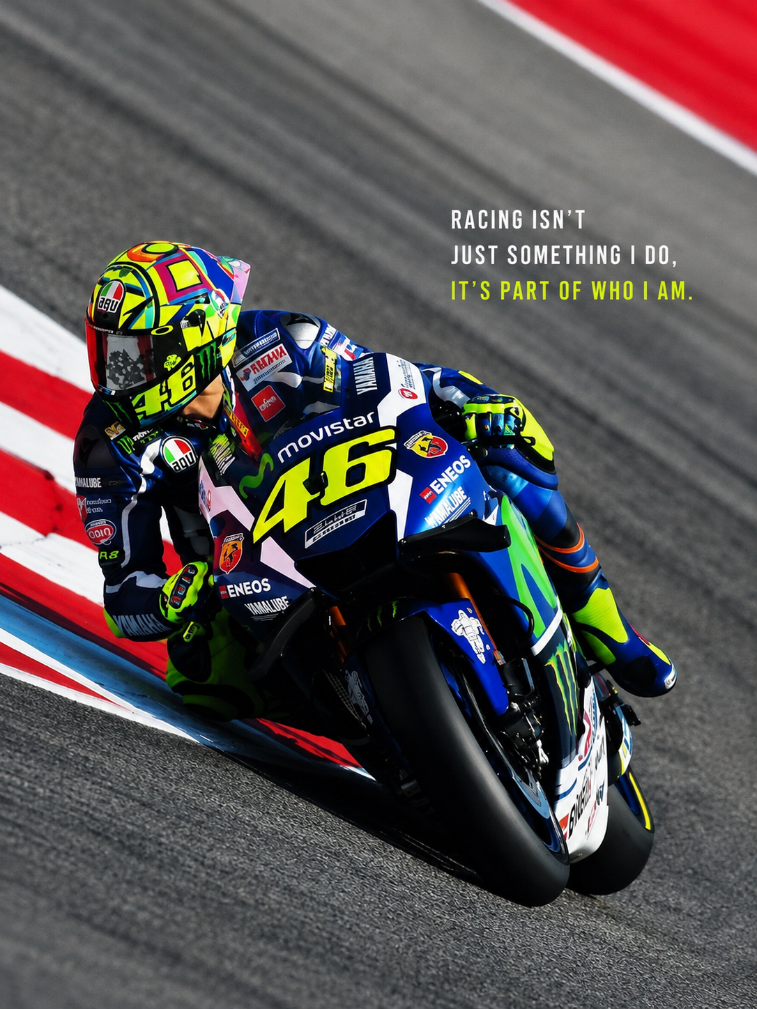Valentino Rossi #46 MotoGP Poster | Motorcycle Racing Wall Art