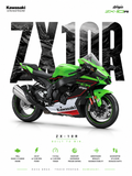 Kawasaki Ninja ZX-10R Poster | Premium Superbike Wall Art